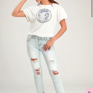 NWT Free People Parker Ivory Tee Bodysuit